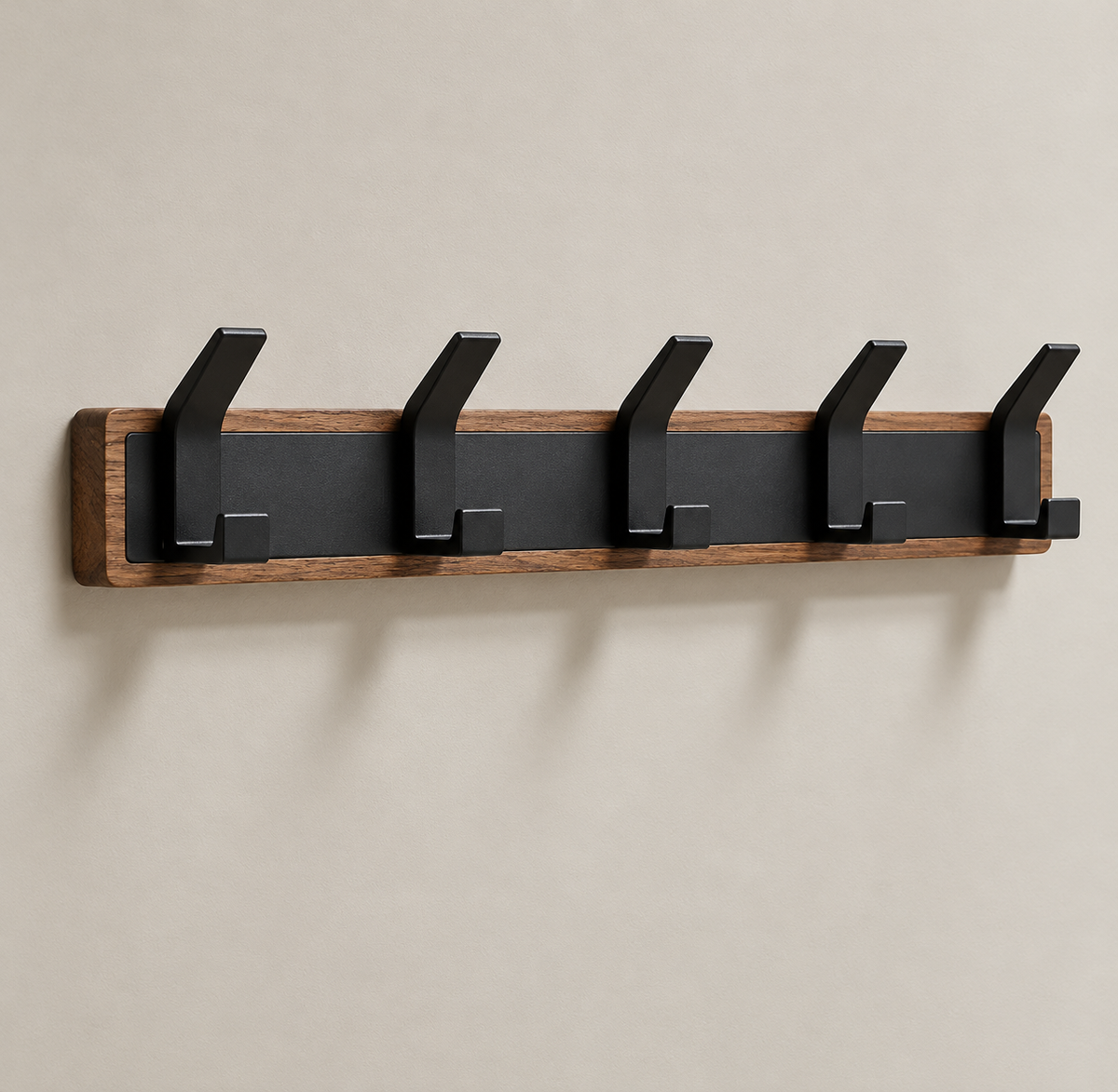 Porte-manteau mural en bois