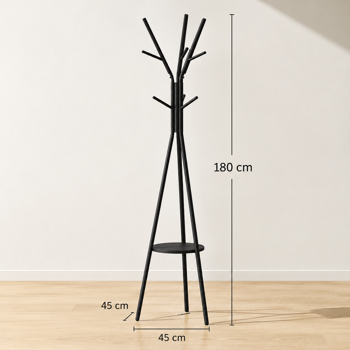 Porte-manteau sur pied design moderne — Noir