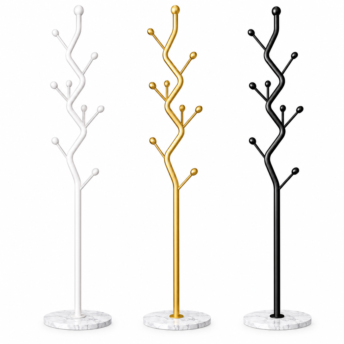 Porte-manteau arbre en métal au design minimaliste